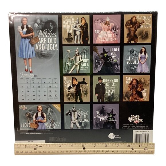 The Wizard Of Oz‎ 16-Month 2018 Calendar With Bonus Downloadable Wallpaper #2 - Picture 2 of 5